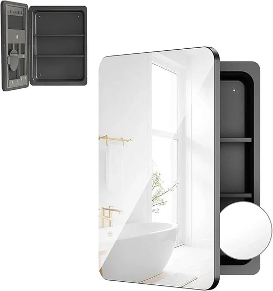 Rresyet 18×26 Bathroom Mirror Cabinet with 3X Magnifying Mirror, Adjustable Shelves, Bathroom Mirror with Storage, Recessed or Wall Mounted Medicine Cabinet for Jewelry,Masks & Beauty Tools - ModernBath