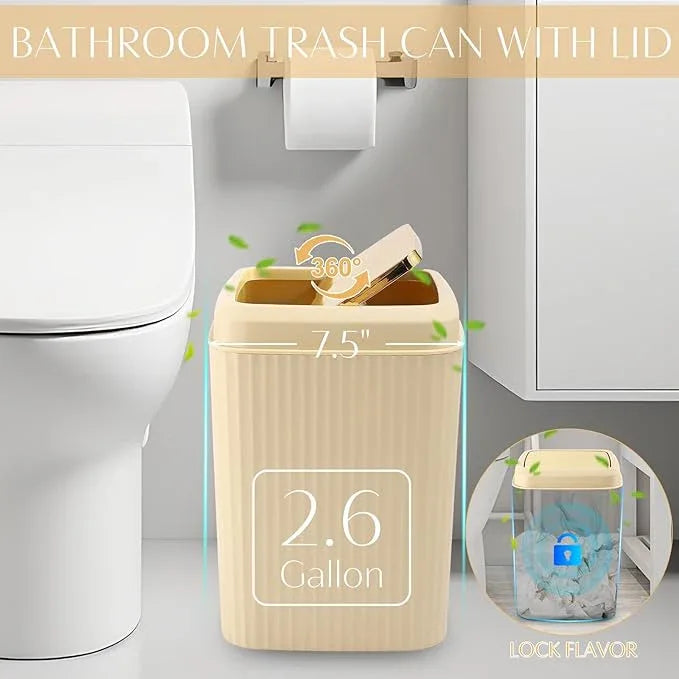 WSBArt 32PCS Bathroom Accessories Set Bathroom Set,Beige Shower Curtain Set,Bath Towel Set,Hand Towel,Toilet Brush,Trash Can & 3PCS Soap Dispenser - ModernBath