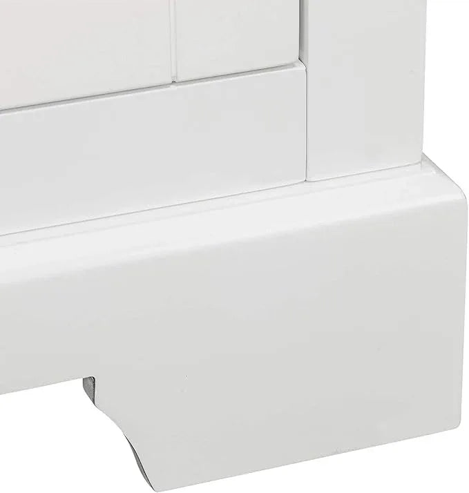 Teamson Home St. James Freestanding Floor Cabinet Bathroom Living Room Storage Organizer with 2 Doors 2 Adjustable Inner Shelves, White - ModernBath