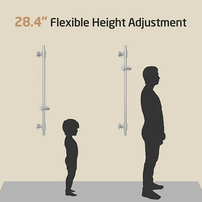 KES 30-Inch Shower Slide Bar with Adjustable Handheld Shower Head Holder, Reuse Existing Holes, Universal Fit, SUS304 Brushed Stainless Steel Wall Mount for Bathroom, Drilling Required, F209S78-BS - ModernBath