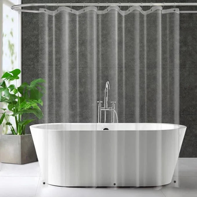 ZEMAHOME Extra Long Clear Plastic Shower Curtain Liner - Lightweight 72" x 80" Transparent Bathroom Shower Showroom Curtain Liner with Rustproof Metal Gromments and Weighted Magnet - ModernBath