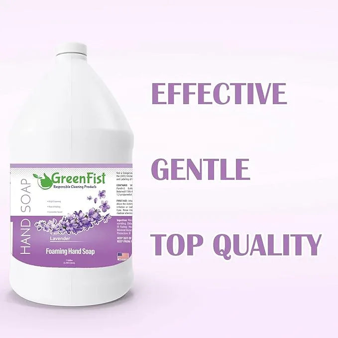 GreenFist Foaming Hand Soap Refills Lavender Scent Jug Foam Refill Made in USA, 128 ounce (1 Gallon) - ModernBath