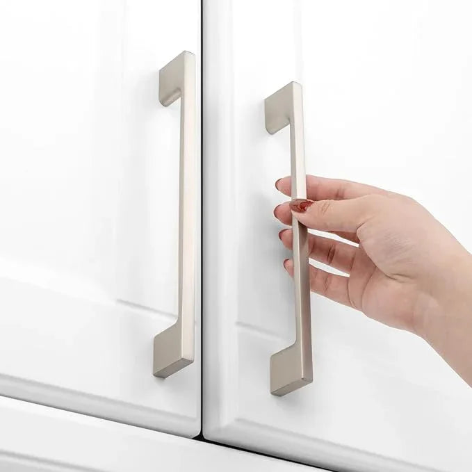 KOOFIZO 30 Pack 6-1/4 Inch Brushed Nickel Kitchen Cabinet Pulls Stain Nickel Cabinet Handles Silver Cabinet Hardware for Kitchen Cabinets Drawer P01 Dresser Cupboard Bedroom Bathroom - ModernBath