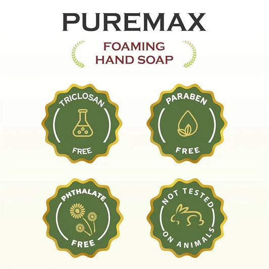 Puremax Foaming Hand Soap Refills | Mahogany Birchwood | Gentle, Moisturizing | All-Natural | Made in USA | 128 Fl Oz (1 Gallon) | - ModernBath