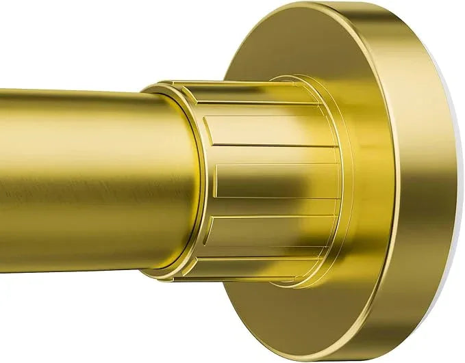 Ausemku Shower Curtain Rod 32-80 Inch Adjustable - 1 Inch Diameter Heavy Duty No drill Spring Tension Shower Rod, Non-Slip Rustproof Telescopic Rod for Bathroom, Gold - ModernBath