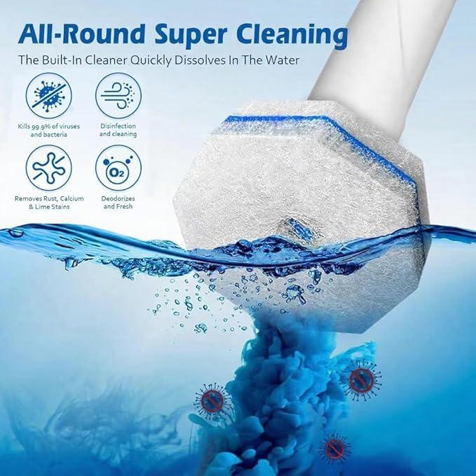 60 Counts Upgraded Disposable Cleaner Wand Brush Heads - Compatible with Clorox Toilet Bowl Cleaner Wand Refills for Bathroom Cleaning - ModernBath
