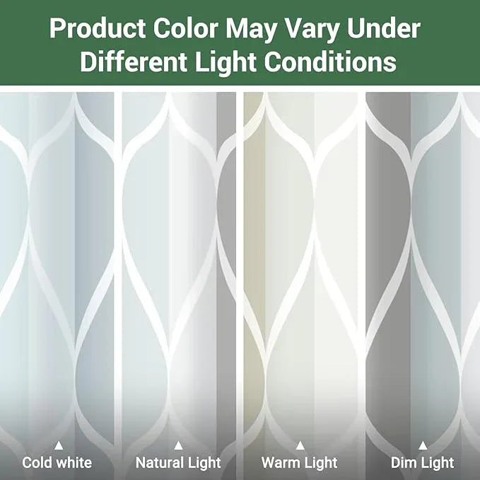 Yiatn No Hook Shower Curtain with Snap-in Liner, Gray Geometric Waterdrop Design, Machine Washable & Waterproof Polyester Bath Curtain, 71x74 Inch - ModernBath