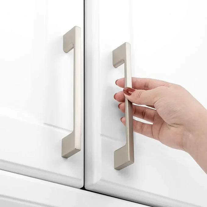 KOOFIZO 30 Pack 5 Inch Brushed Nickel Kitchen Cabinet Pulls Stain Nickel Cabinet Handles Silver Cabinet Hardware for Kitchen Cabinets Drawer P01 Dresser Cupboard Bedroom Bathroom - ModernBath