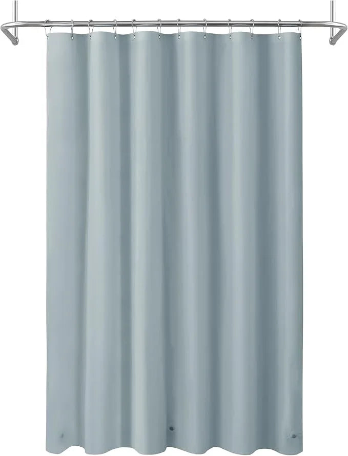 Mrs Awesome Blue Shower Curtain Liner with 3 Magnets, 72x72 Premium Flexible Sturdy Plastic Shower Curtain for Bathroom Lightweight & Waterproof, Stone Blue - ModernBath