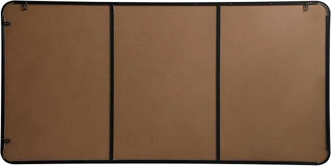 ARS Concepts Aura, Soft Corner Metal Rectangular Mirror 30X60 Inch in, Modern, Black - ModernBath