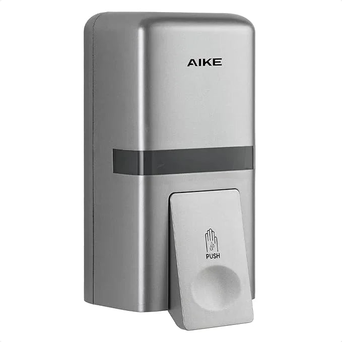 AIKE Wall Mount Liquid Soap Dispenser, 27oz Large Capacity with Extended Pump for Commercial Bathrooms,AK1008(Silver) - ModernBath