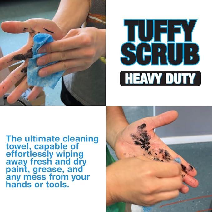 LAUCO Tuffy Scrub Cleaning Wipes – 90 Count (10" x 12") – Heavy Duty & Multi-Purpose Hand and Surface Towels for Industrial, Shop, Auto & Home Use (2 Pack, Heavy-Duty) - ModernBath