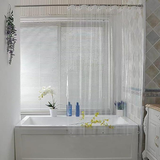 GBYcLyw Short Shower Curtain Liner 60 Inch, Clear Peva Plastic Waterproof Small Bathroom Curtain Sets with 3 Bottom Magnets and 12 Metal Hooks 60'' W x 60'' H - ModernBath