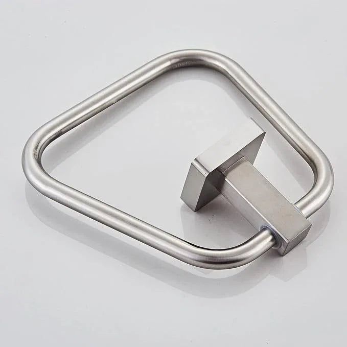 Brushed Nickel Towel Ring for Bathroom 2 Pack, Kitchen Bath Towel Holder Hangers Wall Mount Heavy Duty Stainless Steel - ModernBath
