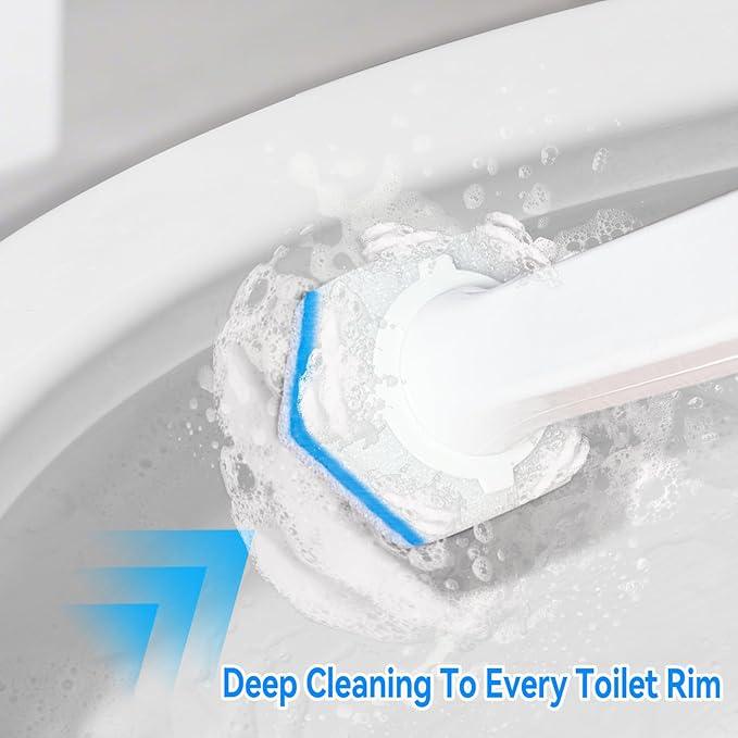 Aimery 100 Counts Blue Disposable Toilet Bowl Cleaning Wand Refills Compatible With Clorox(100,Blue) - ModernBath