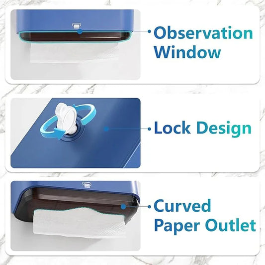 Paper Towel Dispenser Wall Mount - Adhesive Paper Wowel Holder for Bathroom Compact, Touchless Hand Towel Dispenser for Kitchen 200 Sheet - ModernBath