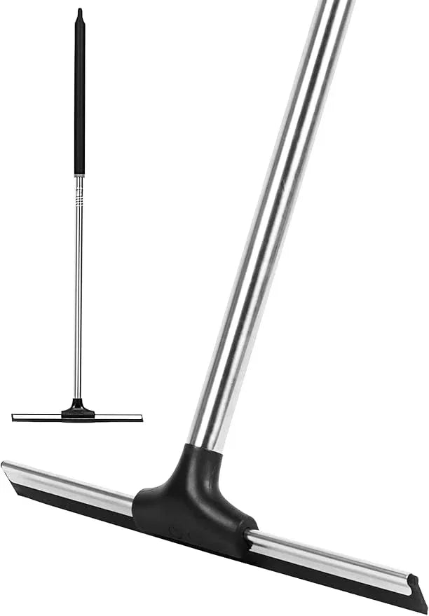 YOUNITA Floor Squeegee Scrubber 59" Long Stainless Steel Handle with 10" Wide Silicon Rubber Blade for Floor Washing and Drying Shower Glass, Garage, Windows, Marble, Wood Surfaces - ModernBath
