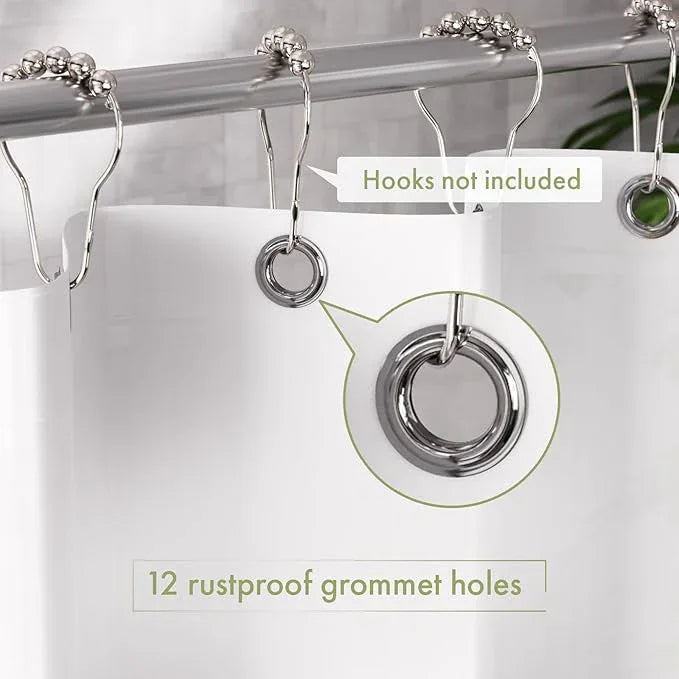 AmazerBath Extra Long Shower Curtain Liner, White Shower Curtain Liner 84 Inches Long, 72x84 Plastic White Shower Liner, Cute Bathroom Shower Curtain Liners, PEVA Tall Shower Liner with 3 Magnets - ModernBath