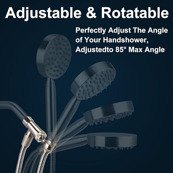 All Metal Shower Head Holder,Adjustable Handheld Shower Arm Bracket, Hand held Showerhead Mount B-Style Brushed Nickel - ModernBath