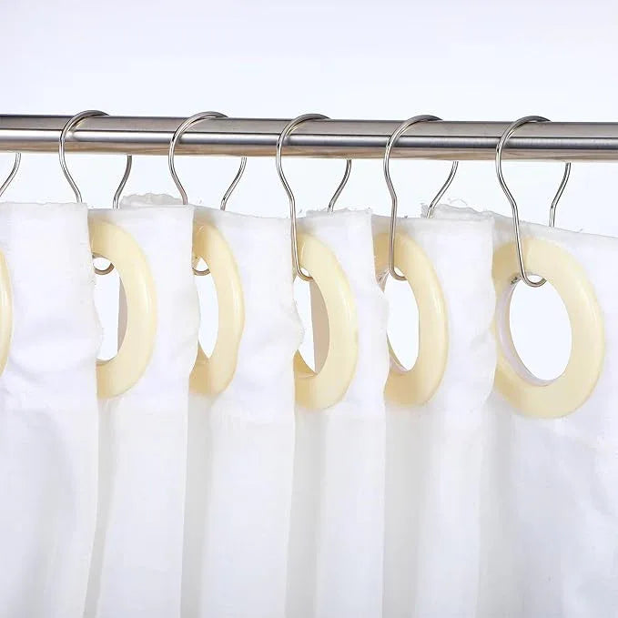 200 PCS Shower Curtain Hooks, Rust-Proof Metal Bathroom Curtain Rings for Bathroom Shower Rods Curtains（Silver） - ModernBath