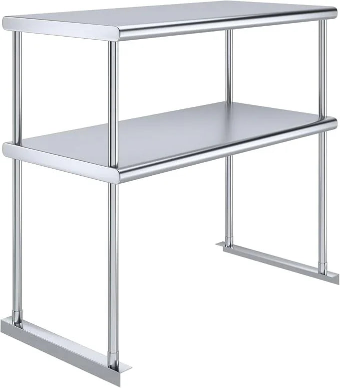 AmGood Double OverShelf Stainless Steel NSF - Many (36" Long x 18" Deep) - ModernBath