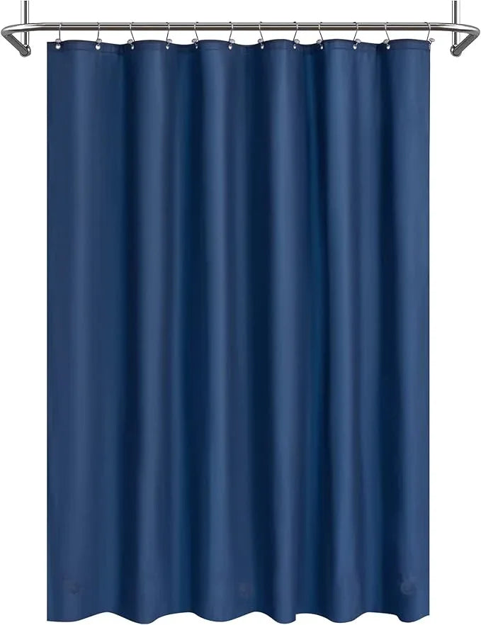 Mrs Awesome Navy Shower Curtain Liner with 3 Magnets, 72x72 Premium Flexible Sturdy Plastic Shower Curtain for Bathroom Lightweight & Waterproof, Navy Blue - ModernBath