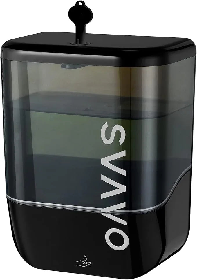 SVAVO Automatic Soap Dispenser Touchless, Hand Soap Dispenser Wall Mount, Electric Sensor Battery Operated for Offices Home Kitchen Bathroom Hotel Restaurant Commercial, 34fl.oz/1000ml Black - ModernBath
