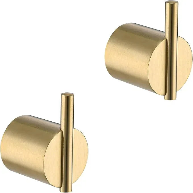 RANDOM Brushed Gold Towel Hook,Gold Hooks for Wall 304 Stainless Steel Towel Hooks for Bathrooms Kitchen Modern Towel Hook Wall Mounted Hand Towel Holder Coat Hooks 2 Pack.96068-8BG2 - ModernBath
