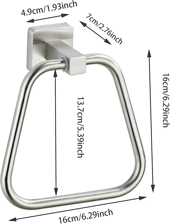 Brushed Nickel Towel Ring for Bathroom, Kitchen Bath Towel Holder Hangers Wall Mount Heavy Duty Stainless Steel - ModernBath