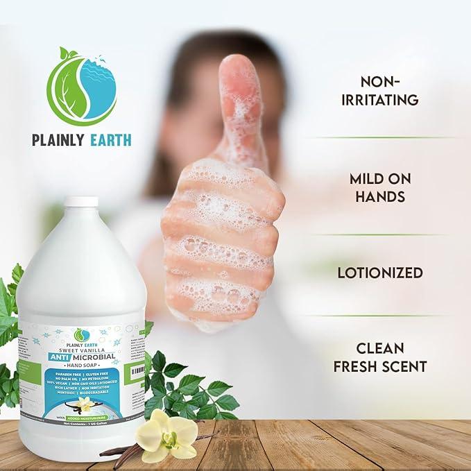 Antimicrobial Hand Soap - Antibacterial Hand Soap Moisturizing - 1 US Gallon Liquid Hand Soap - Refill Antibacterial Gallon - Moisturizing Hand Soap Antibacterial - Gentle Hand Soap, Sweet Vanilla - ModernBath