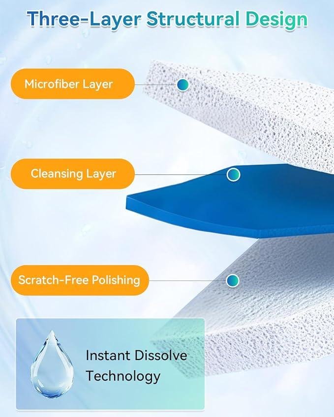 EcoSweep 50count Wand Refills, Disposable Toilet Brush Heads for Cloro x Toilet Wand - ModernBath