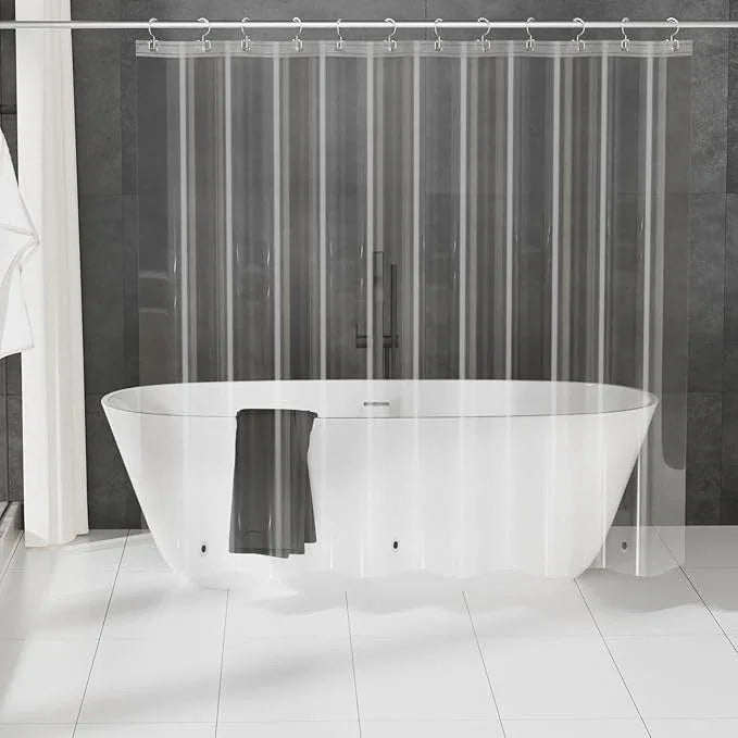 FY&XZH Waterproof Clear Shower Curtain Liner - PEVA Lightweight Plastic Shower Liner Shower Curtains for Bathroom, 72" x 72" - ModernBath