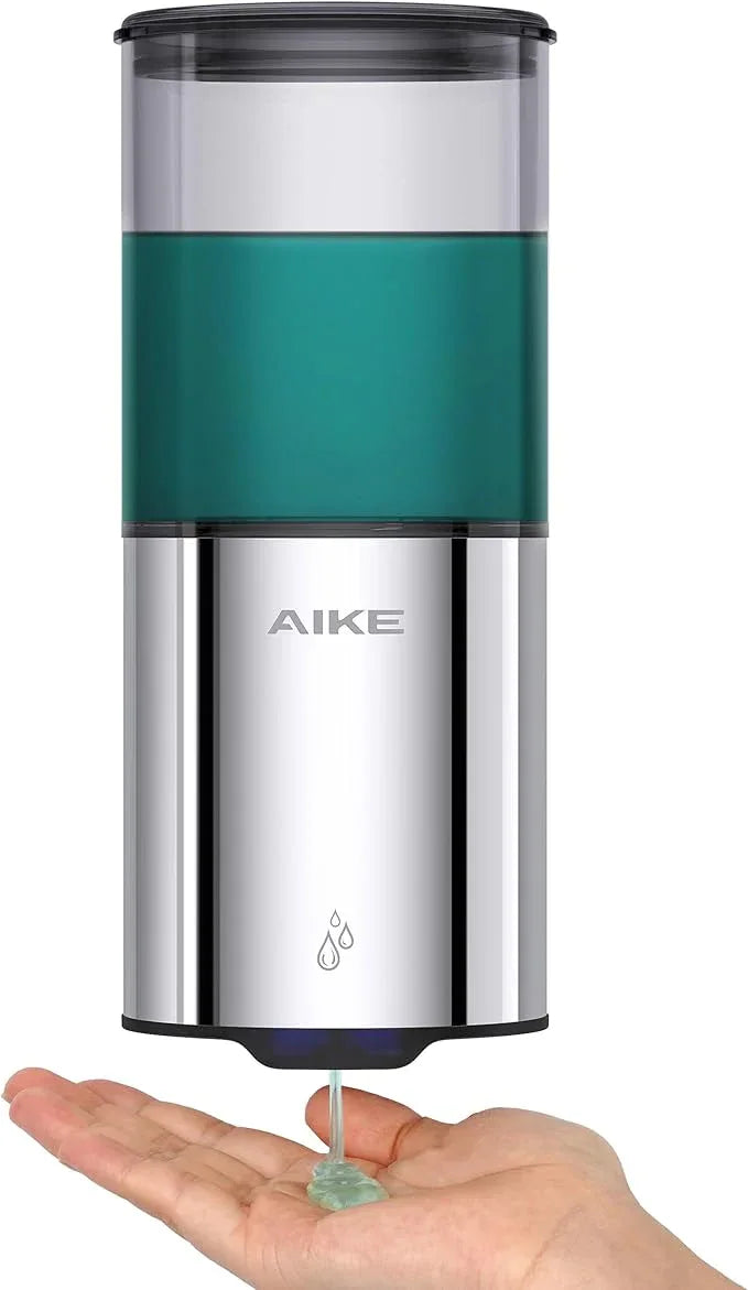 AIKE Automatic Wall Mount Liquid Soap Dispenser for Home and Commercial Bathroom 13.5oz IPX7 Waterproof,Polished Stainless Steel - ModernBath