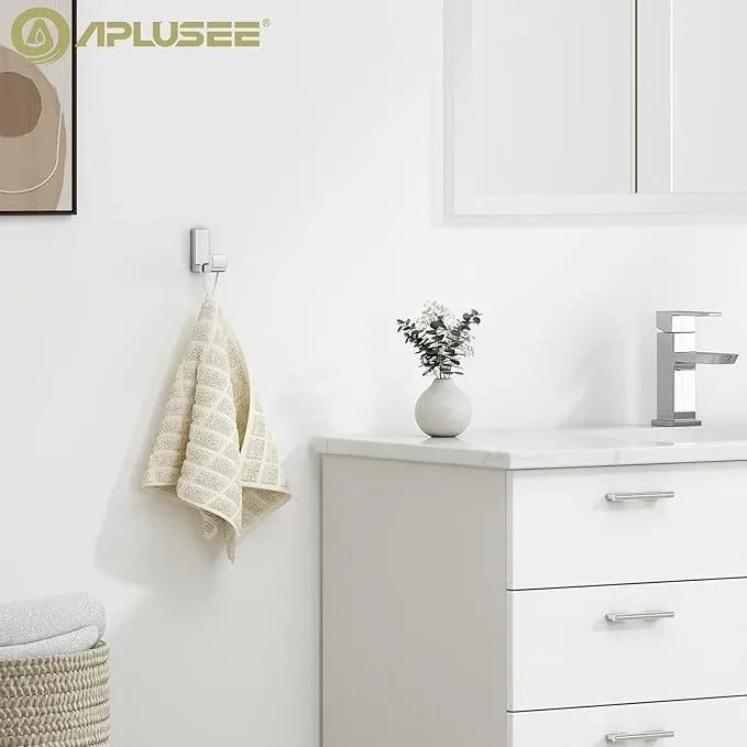 APLusee Polished Chrome Bath Towel Hook, 304 Stainless Steel L Shape Coat Hanger, Bathroom Home Accessory Wall Mount - ModernBath