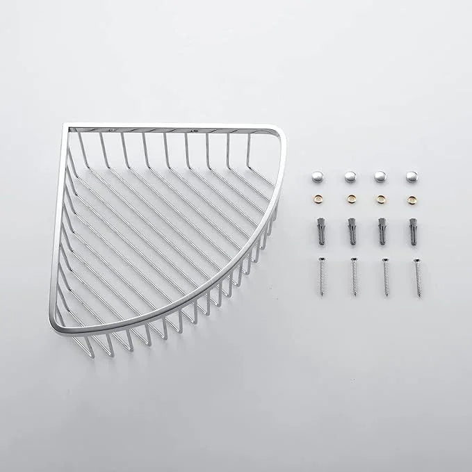 Bathroom Shower Caddy Corner Shelf Basket, Ultra Sturdy Rust-Proof Stainless Steel Shelf Organizer Shampoo Holder, Wall Mounted Storage Rack for Bathroom Kitchen, Polished Chrome - ModernBath