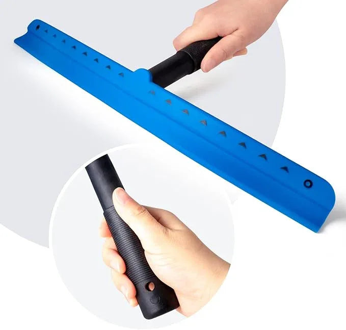 FOSHIO 15 inch Blue Windshield Squeegees, All-Purpose Streak-Free Silicone Squeegee for Window, Bathroom, Glass Shower Doors, Mirror, Car Window - ModernBath