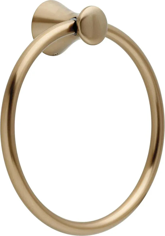 Delta Lahara (1-Pack) Hand Towel Holder Champagne Bronze Towel Racks for Bathroom Wall Round Towel Ring Holder for Bath Towel Hanger for Kitchen, Bathroom Accessories 73846-CZ - ModernBath
