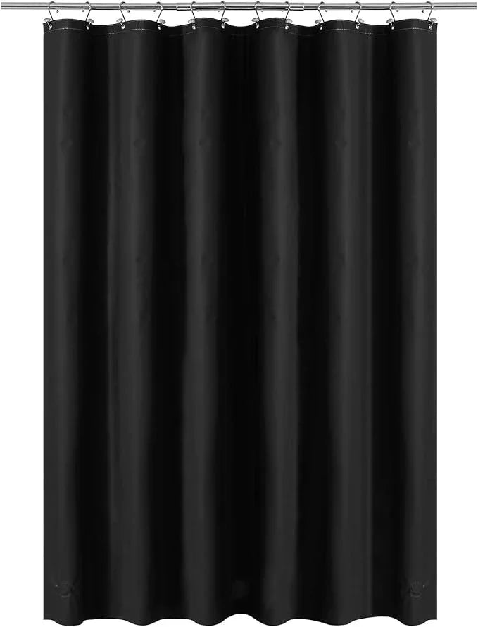 Barossa Design Black Shower Curtain Liner - Premium PEVA Plastic Shower Curtain for Bathroom, Lightweight Standard Size with 3 Magnets, Metal Grommets - ModernBath