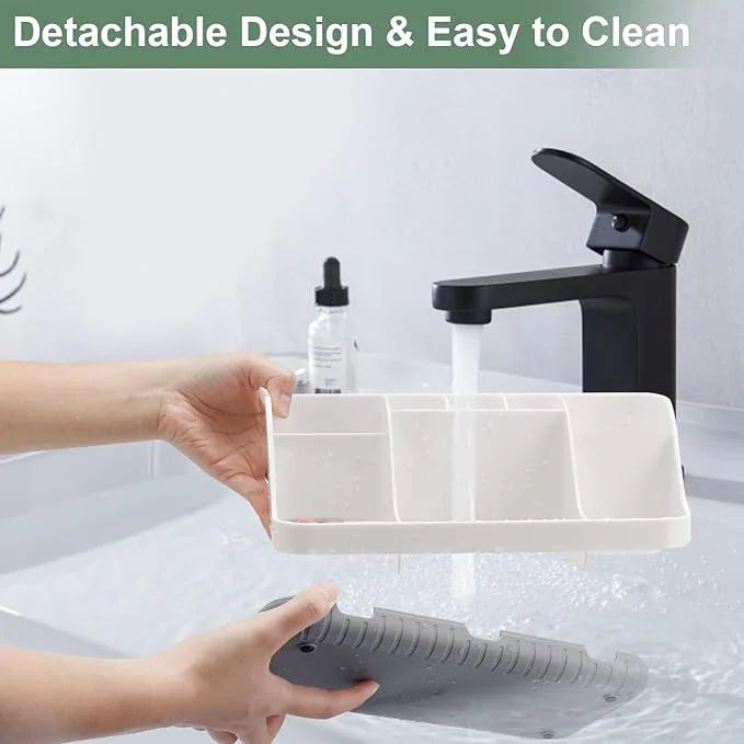 GFWARE Toothbrush Holders for Bathrooms Countertop Organizer - Kids Electric Toothbrush and Toothpaste Holder Detachable 7 Slots Tooth Brush Organization Bathroom Accessories Storage Vanity, White - ModernBath