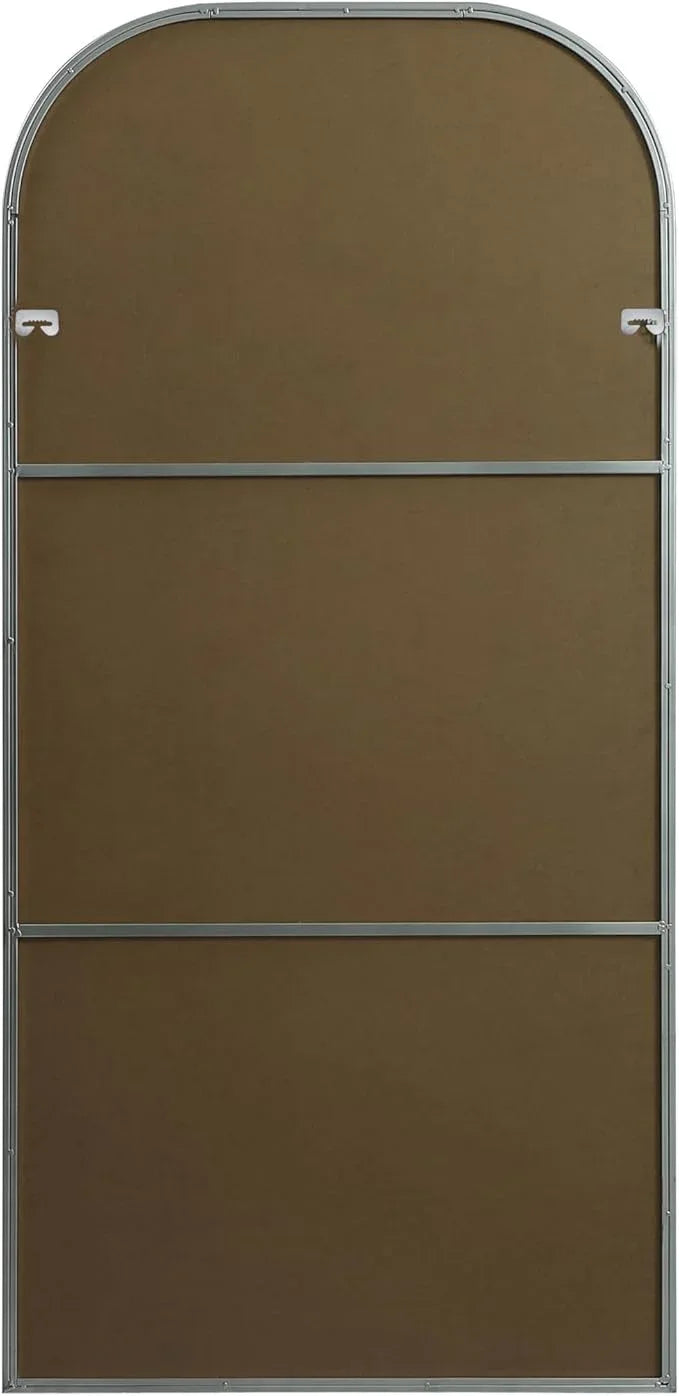 Illuminate, Metal Frame Arch Full Length Mirror 32X66 Inch in, Modern, Silver - ModernBath
