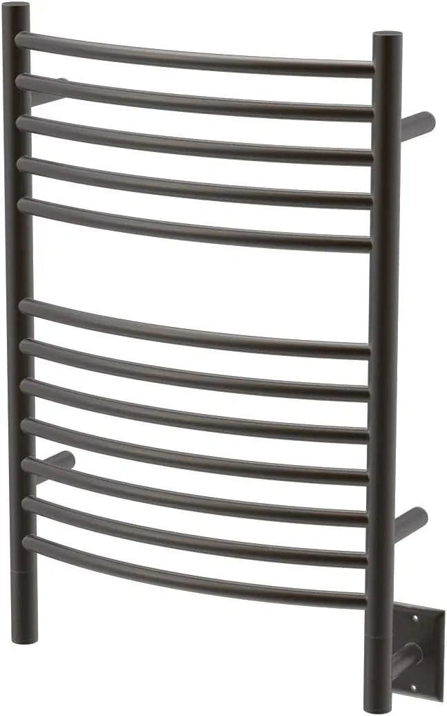 Amba Jeeves ECO Model E-Curved 12-Bar Hardwired Towel Warmer in Oil Rubbed Bronze - ModernBath