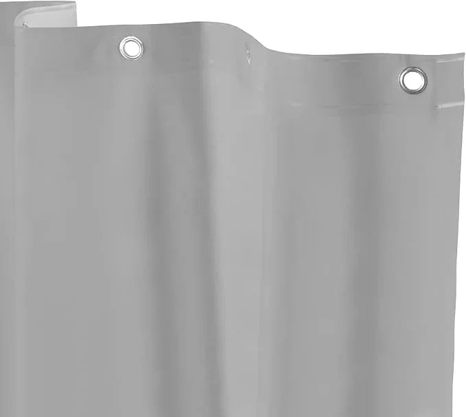 Kenney MB61159PK2 Microban Protected Medium Weight 4.8 Gauge Waterproof PEVA Shower Curtain Liner with Rust-Resistant Metal Grommets and Weighted Magnetic Hem for Bathroom, 70" W x 72" H, Gray, 2-Pack - ModernBath