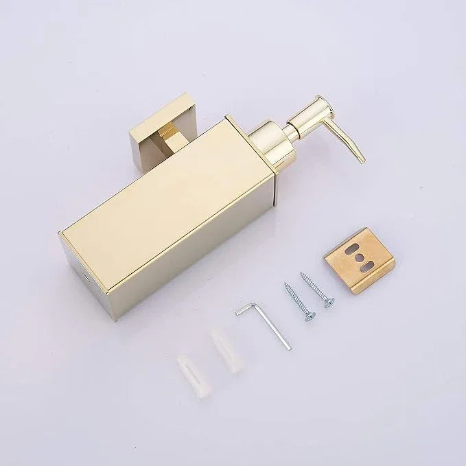 BGL Soap Dispenser Stainless Steel 304 Wall Mount Gold Liquid and Soap Dispenser for Kitchen and Bathroom - ModernBath