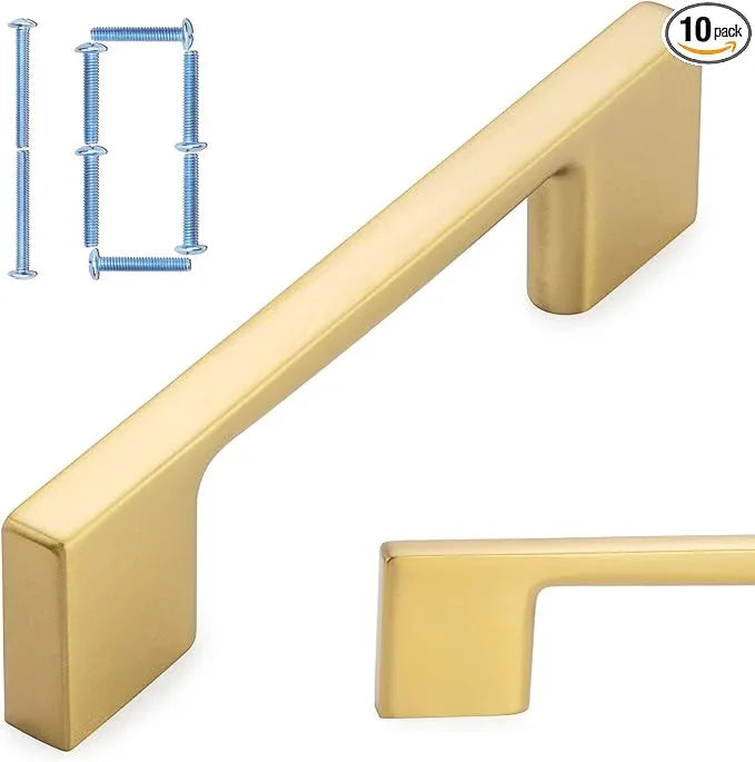 KOOFIZO 10 Pack 3 Inch Brushed Gold Kitchen Cabinet Pulls Gold Cabinet Handles Gold Cabinet Hardware for Kitchen Cabinets Drawer P01 Dresser Cupboard Bedroom Bathroom - ModernBath
