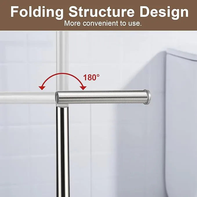 Toilet Paper Holder Stand, Chrome 304 Stainless Steel,Free Standing for Bathroom,Weighted Base - ModernBath