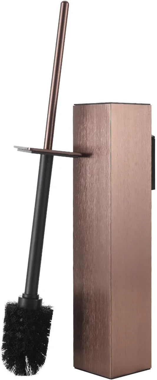 BGL Toilet Brush and Holder Set Rose Gold Wall Mounted for Bathroom Square Design - ModernBath
