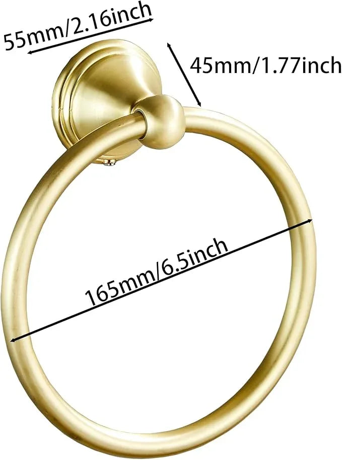 Towel Ring for Bathroom, Brusehd Light Gold Hand Towel Holder 1 Pack, Bathroom Accessories and Towel Racks for Bathroom Wall Mount - ModernBath