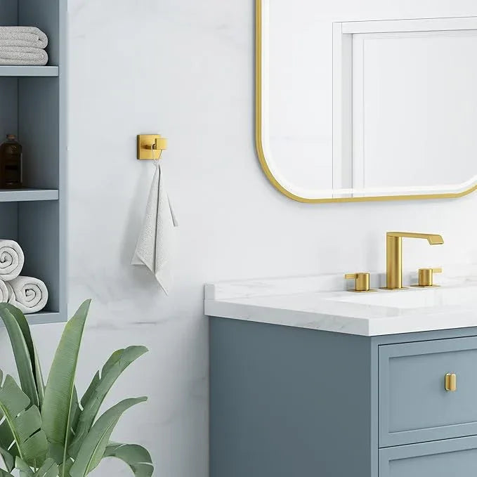 Angle Simple Towel Hook, SUS 304 Stainless Steel Hand Towel Holder for Bathroom, Wall Coat Hook, Brushed Gold - ModernBath