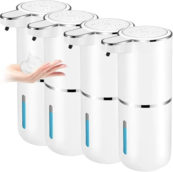 4 Pack Automatic Soap Dispensers,12.8oz/380ml USB Touchless Automatic Foaming Soap Dispenser,Rechargeabled Wall Mounted Smart Soap Dispenser for Bathroom Kitchen Dish Soap - ModernBath