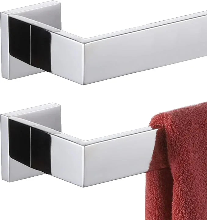 KOKOSIRI 24-Inch Towel Bar, Bathroom Kitchen Towel Holder, Wall Mounted SUS304 Stainless Steel Towel Rack 2 Pack, Polished Chrome, B4003CH-L24-P2 - ModernBath